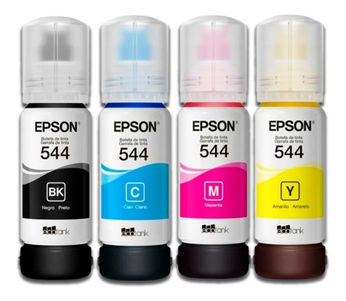 Kit 4 Tintas Epson T544 Ecotank Tinta Continua L1110 L3110