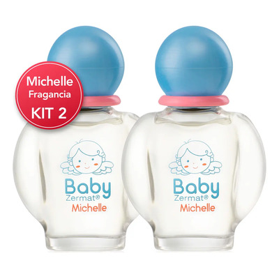 Zermat | Kit 2 Perfume Baby Michelle | Colonia de Bebé | Fragancia Unisex | No irrita la Piel | Notas de Violetas, Jazmín y Amaderado | Baby Skin | Eau de Parfum para Bebés | 60ml c\u002Fu | Envío gratis
