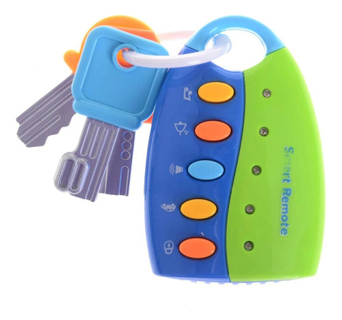 Brinquedo Musical Educativo Bebê Inteligente Carro Chave Toy Cor Azul/verde