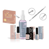 Kit Nail Preparacao Unha Gel + Fibra Vidro + Espatula Volia