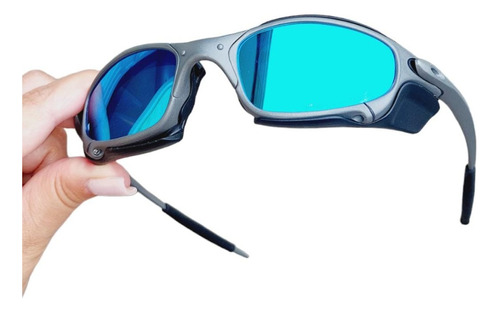 Óculos De Sol Juliet Azul Vilão X Metal Mars C/ Sidebliender