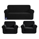 Cubre Sillon 3+1+1 Set Tela Cuadrilles 