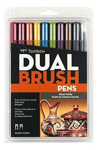 Tombow 56185 Rotuladores Artísticos, 10 Pack, Doble Pincel