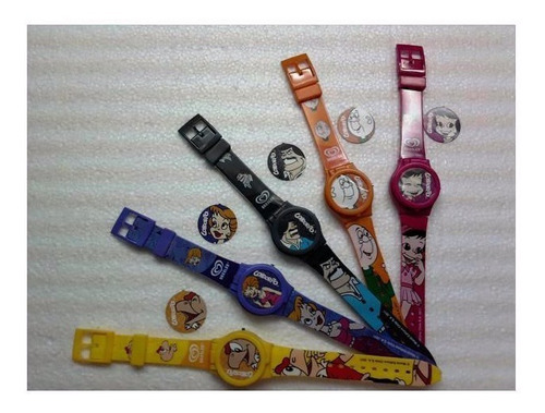 Set De 5 Relojes De Condorito Distintos Colores, Sin Pila