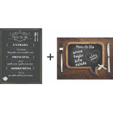 Placa Lousa Cardápio + Quadro Cozinha Gourmet Frases Mód. 2