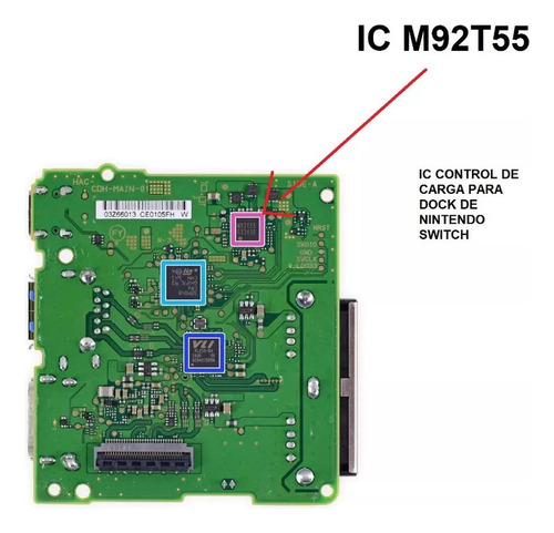 M92t55 Ic Chip De Carga Para Dock De Nintendo Switch