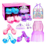 Conjunto De Vestidos Y Zapatos De Princesa Para Niñas De 3 A
