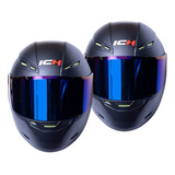 2 Casco Moto Ich 501 Integral Certificado Dot