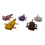 Minecraft Axolotl Ajolote Figura Muñeco 3d Pla Pixelados_