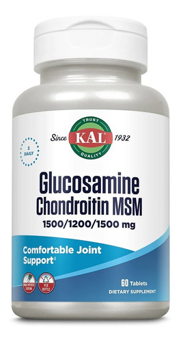 Kal | Glucosamine Chondroitin | 1500/1200/1500mg | 60 Tabts