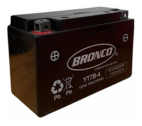 Bateria Gel Bronco Yt7b-4 12v 6.8 Ah No Yuasa Marelli