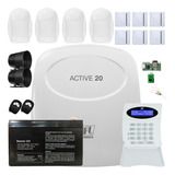 Kit Alarme Active 20 4 Sensores Idx 1001 6 Magnetico Shc Fit