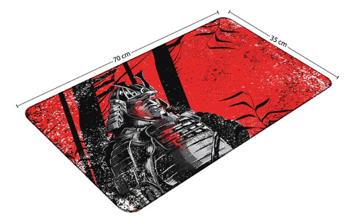 Mouse Pad Gamer  Samurai Vm Base Emborrachada 70x35cm