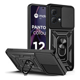 For Motorola Moto G84 5g Sliding Lens Cover Hard Stand Case