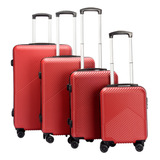 Set De 4 Maletas Rígidas Travel Elite, Prácticas Y Seguras