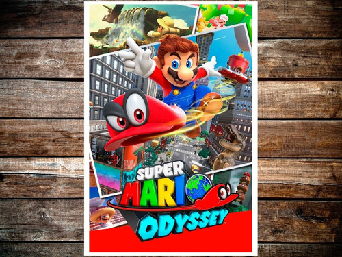 Poster Juego Super Mario Odyssey 47x32cm 250grms