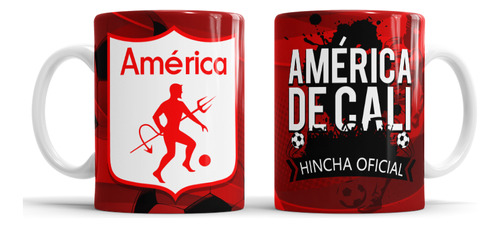 Mug Taza Pocillo Sublimado Equipo De Futbol América De Cali