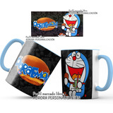Mug Pocillo Doraemon Gato Cosmico Interior Oreja Azul 08