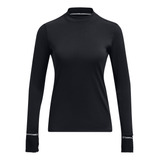 Polera M/l Running Ua Qualifier Cold Negro Mujer