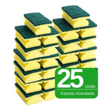 Esponjas Acanalada Amarilla Verde 25und - Al Mayor