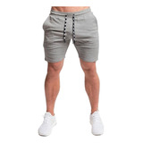 Short Gym Hombre Corto Algodón Con  Bolsillo