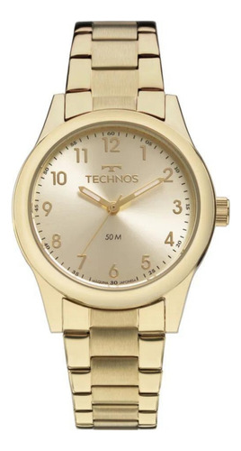 Relógio Technos Feminino Boutique Dourado Slim Pequeno Aço
