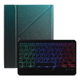 Funda Degradado+teclado Iluminado Para iPad 10.2'' 8th /7th