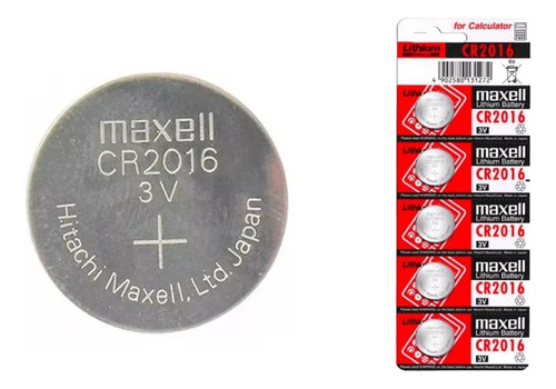 Pilas Maxell Cr2016 Cr2025 Cr2032 Litio Pack 5 Alcalina 