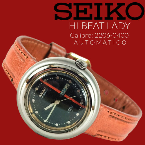 Seiko Hi Beat 1965 Calibre 2206 Dama Automático Date 32mm