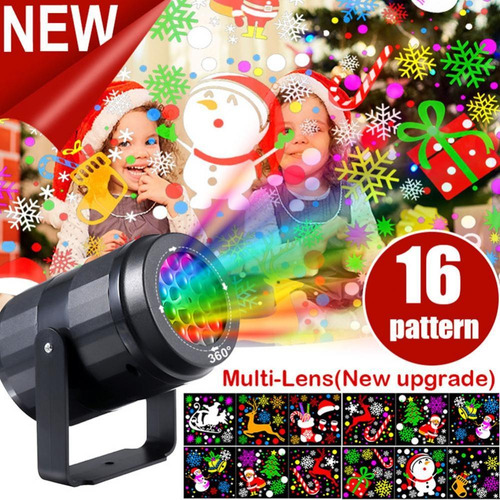 Proyector Láser Navideño, Patrón De 16 Imágenes