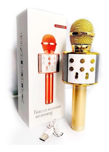 Microfono Parlante Karaoke Portatil Bluetooth Usb Eco Efecto