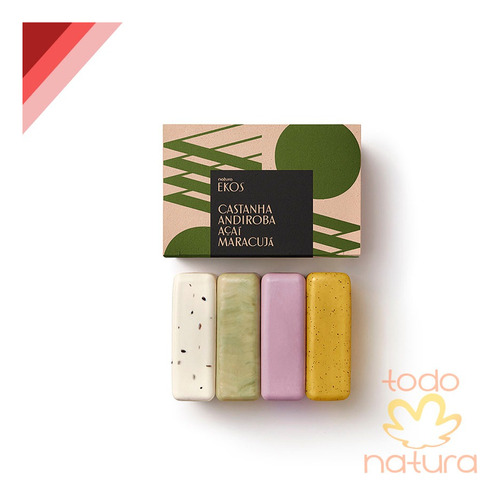 Jabon En Barra Cremosos Y Exfoliantes 4x100gr Ekos Natura