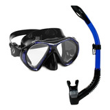 Máscara Silicone Mx-02 C/snorkel Fun Dive Mergulho Pesca Sub