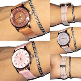.x5 Relojes De Mujer Cuero Ecológico Pulsera Elegante Xmayor