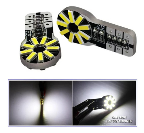 2 Unidades Bombillo 18 Led  T10 Bayoneta Cocuyo Carro/moto