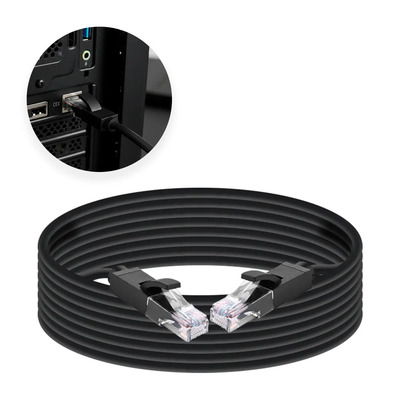 Cable De Red Categoria 6 Cat6 Internet Rj45 Utp Ethernet Slim Company Negro Cat 6 Redondo 5 Metros | MercadoLibre