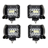 Faros Auxiliar X 4 Led 240w Total 60w X 4 Spot Flood 4x4