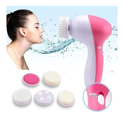 Spa Facial Mini Masajeador Electrico Para La Cara 5en1+pila