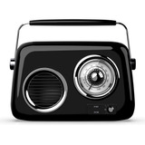 Radio Fm Portatil De Onda Corta, Altavoz Bluetooth Vintage C