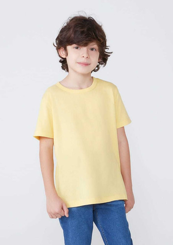 Camiseta Menino Hering Kids Modelagem Regular 5cmu Amarelo