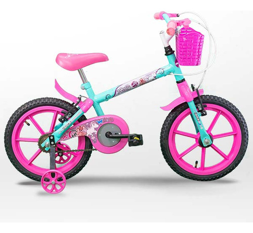 Bike Infantil Feminina Aro 16 Com Rodinhas