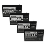 Kit 4 Baterias 12v 7ah Duran Interactive Nobreak Tipo Moura