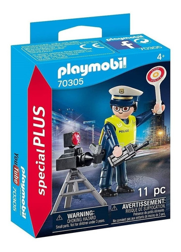 Playmobil Policia Con Radar Special Plus Tm1 70305 Ttm