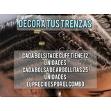 Argollitas Y Cuffs Para Trenzas Combo 