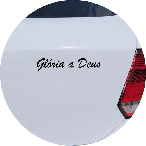 Adesivo De Carro Frase Glória A Deus