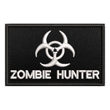 Patch Bordado Militar Caçador Zombie Hunter Tático 8x5cm