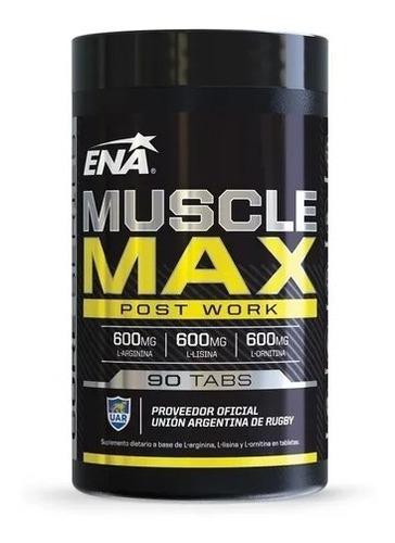 Muscle Max Ena 90 Tabs Aumenta Masa Muscular Olivos