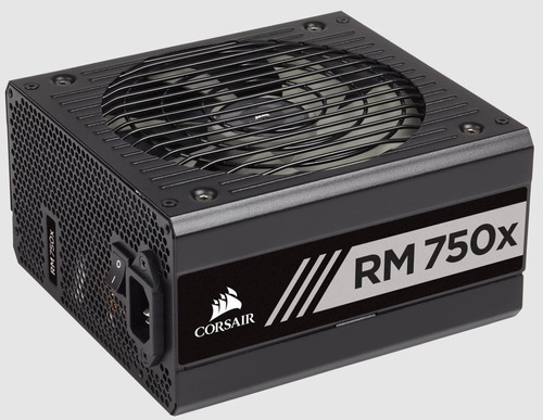 Fuente Pc Gamer 750w Corsair 80+ Gold Full Modular Rm750x Color Negro