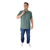 Camisa Hering Gola Polo Piquet Bolso Masc Verde 3m2awl4en