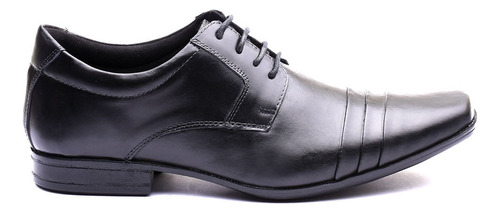 Sapato Preto Black Couro Masculino Social Tradicional Amarra